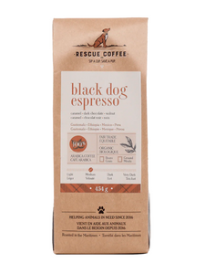 Black Dog Espresso | Medium Roast | 1lb Bag | Organic Coffee (Rescue Coffee Co.)