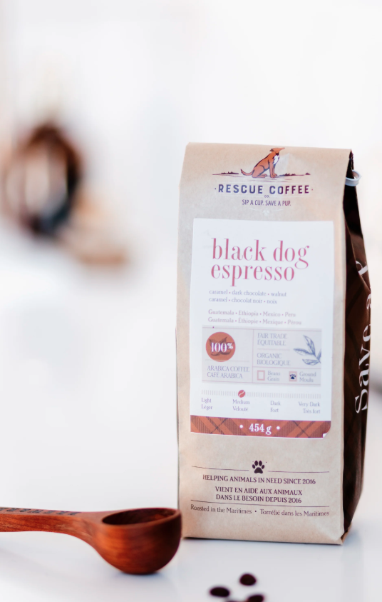 Black Dog Espresso | Medium Roast | 1lb Bag | Organic Coffee (Rescue Coffee Co.)