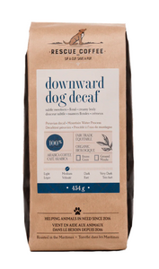 Downward Dog Decaf | Medium-Dark Roast | 1lb Bag | Organic Coffee (Rescue Coffee Co.)
