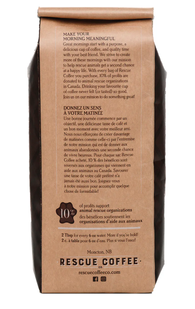 Go Fetch! | Medium-Dark Roast | 1lb Bag | Organic Coffee (Rescue Coffee Co.)