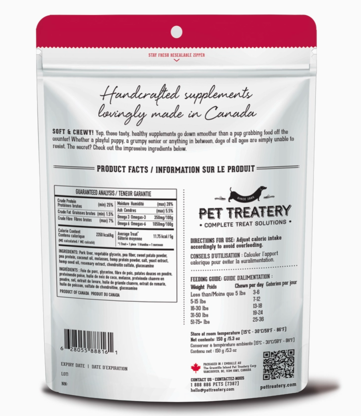 Soft & Chewy Supplement Hip & Joint Supplement For Dogs - 150g