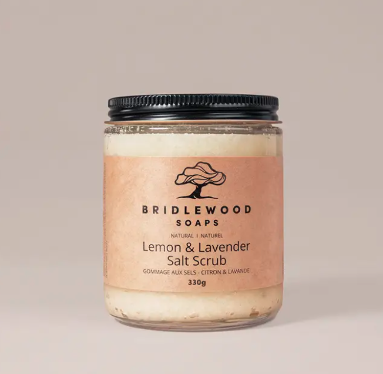 Lemon & Lavender Salt Scrub - 330g (Bridlewood Soaps)