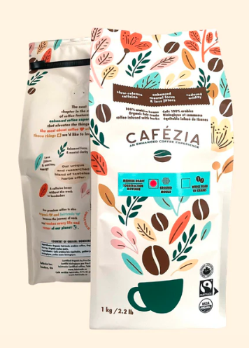 Medium Roast Organic Coffee: Ground  1kg (Cafezia)