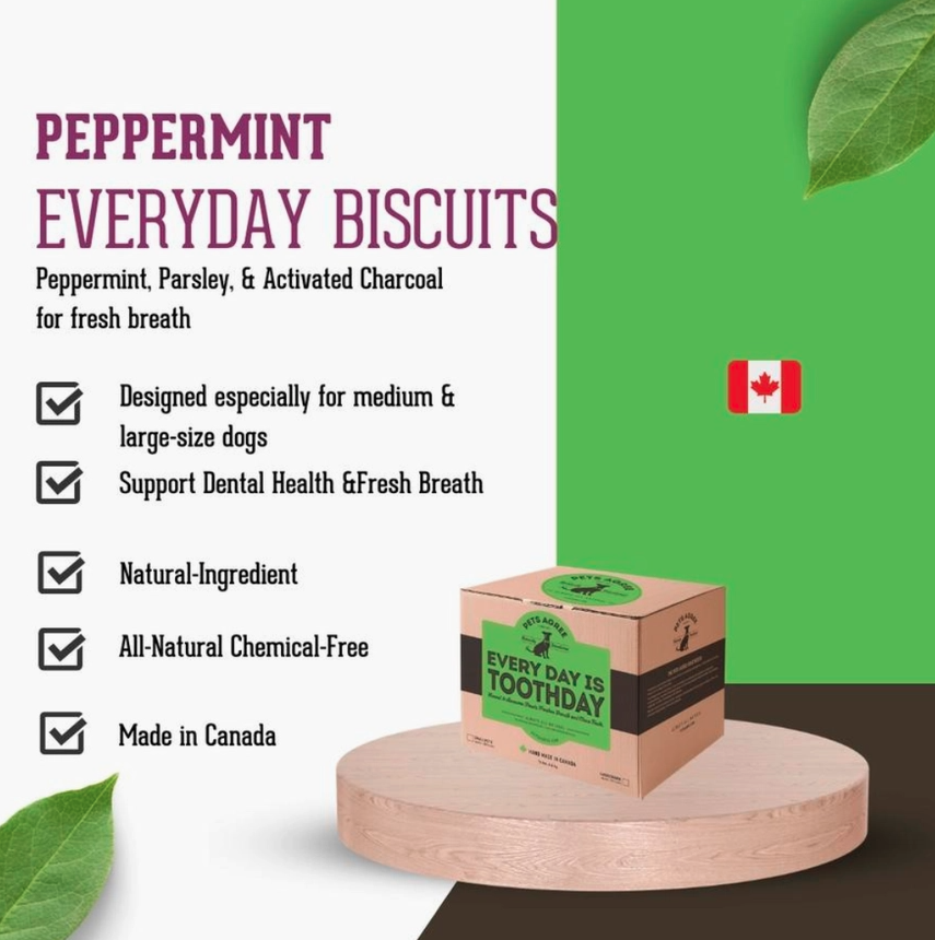 Mint & Parsley Large Dog Biscuit Treats: Fresh Breath - 2lb