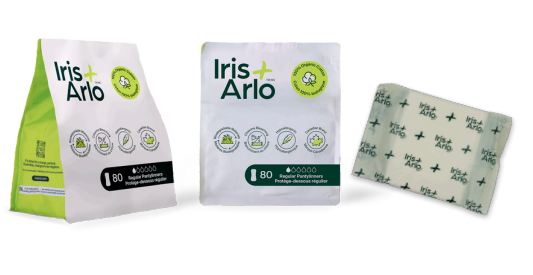 Resealable Bag of 80 Pantyliners (Iris + Arlo)