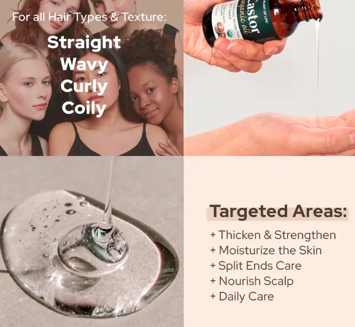 Organic Castor Oil - 60ml (Plant of Life)