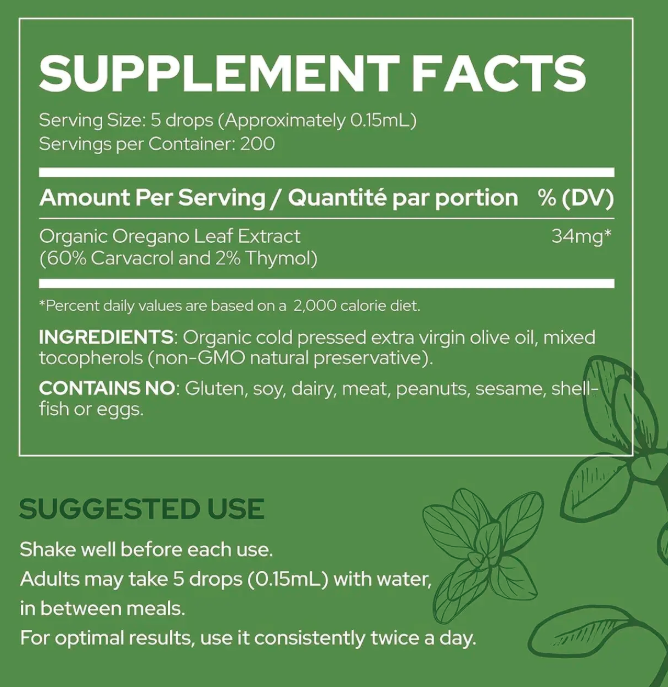 Organic Oregano Oil - 30ml (Plant of Life)