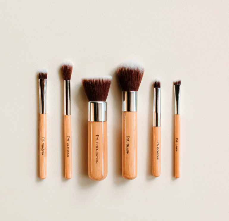 Travel Size Vegan Makeup Brush Set (Pure Anada)