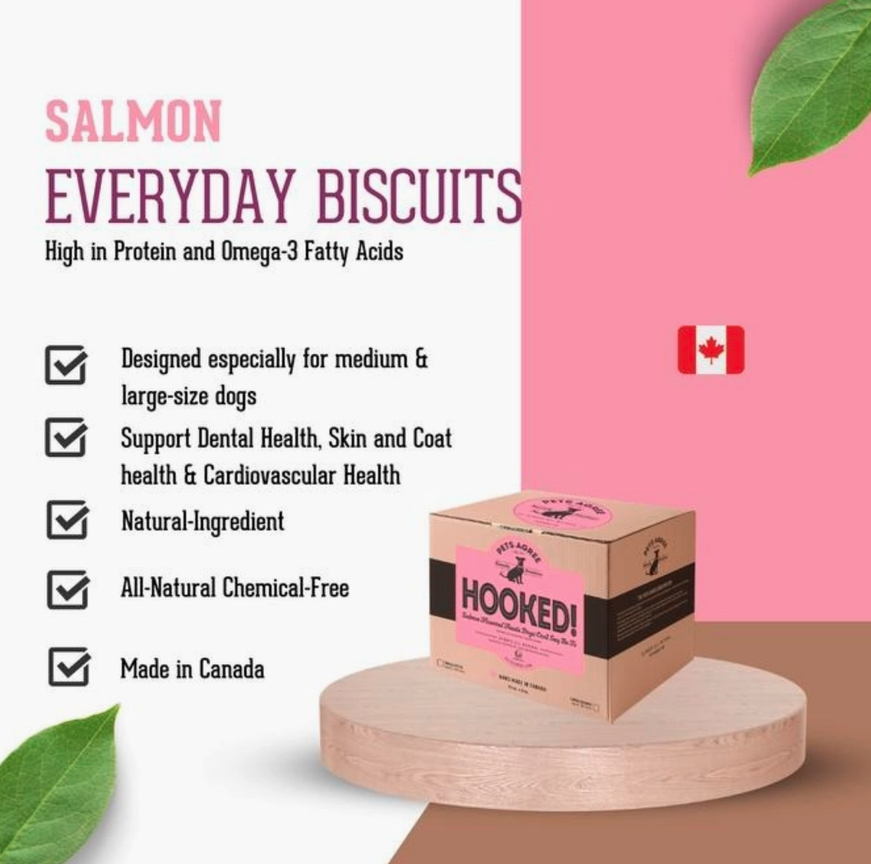 Wild Salmon Regular Dog Biscuit Treats: Teeth-Cleaning - 2lb