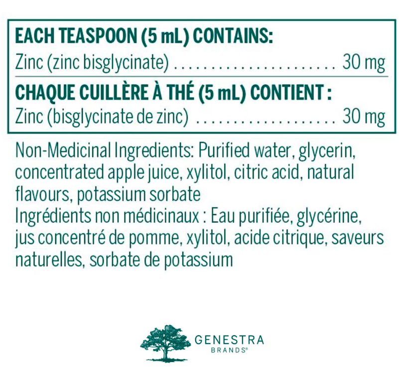 Zinc Glycinate Liquid - 450ml (Genestra)