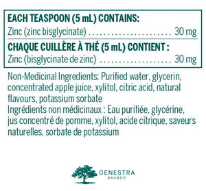 Zinc Glycinate Liquid - 450ml (Genestra)